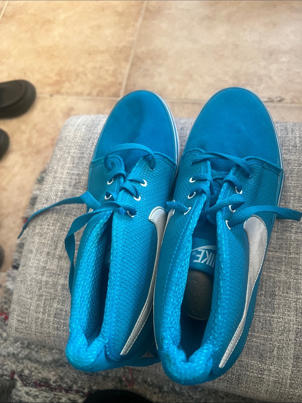 Nike Bright Teal High-Top Sneakers